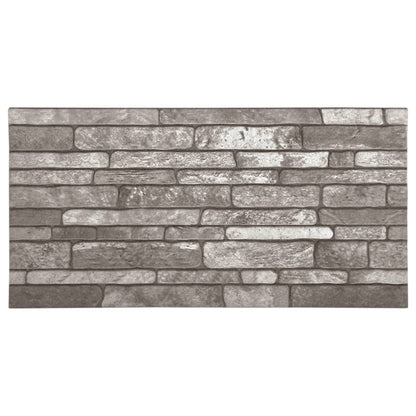 3D Wall Panels with Dark Grey Brick Design 10 pcs EPS