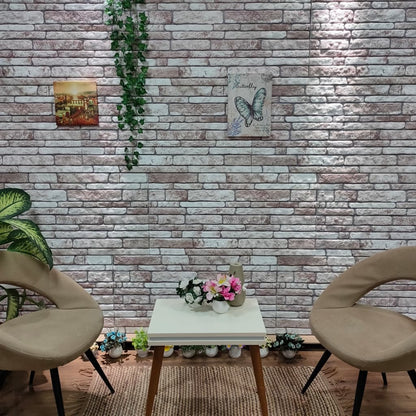 3D Wall Panels with Dark Grey Brick Design 10 pcs EPS