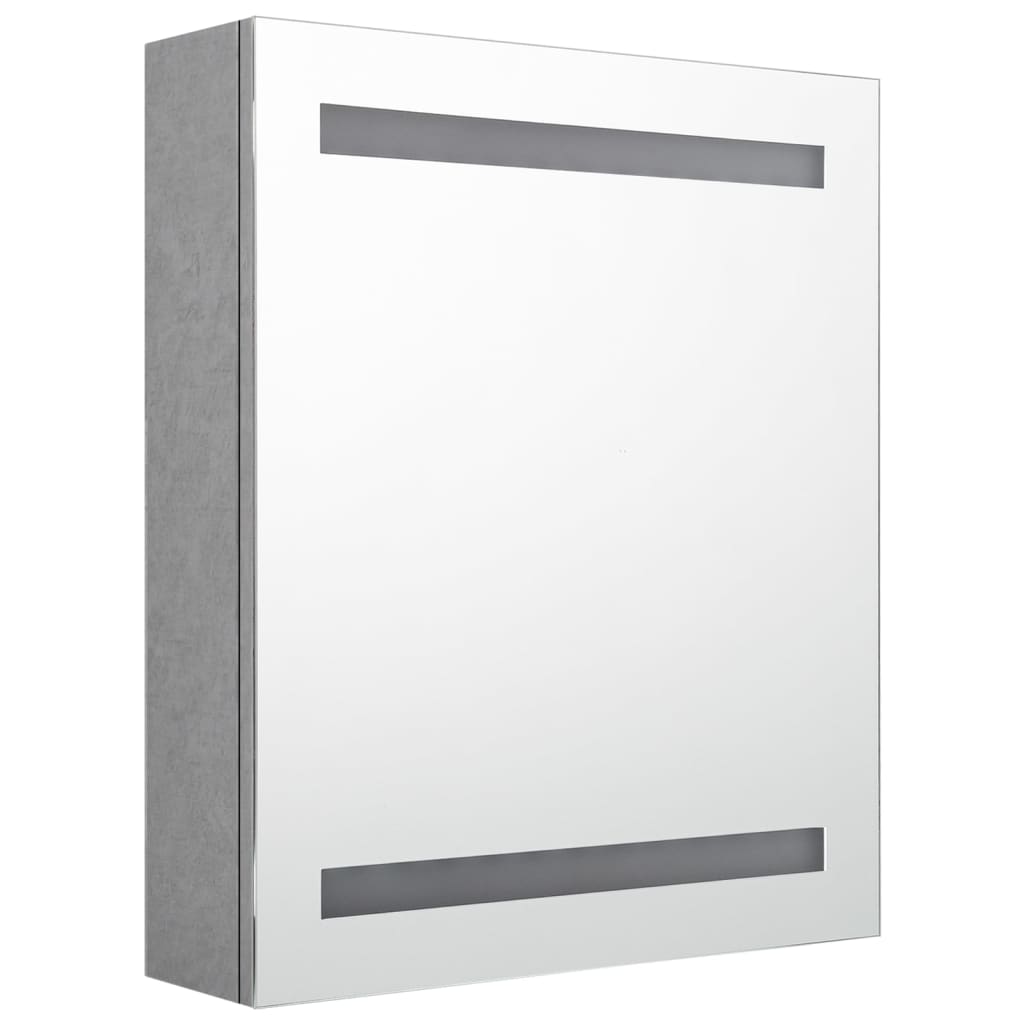 LED Bathroom Mirror Cabinet Concrete Grey 50x14x60 cm