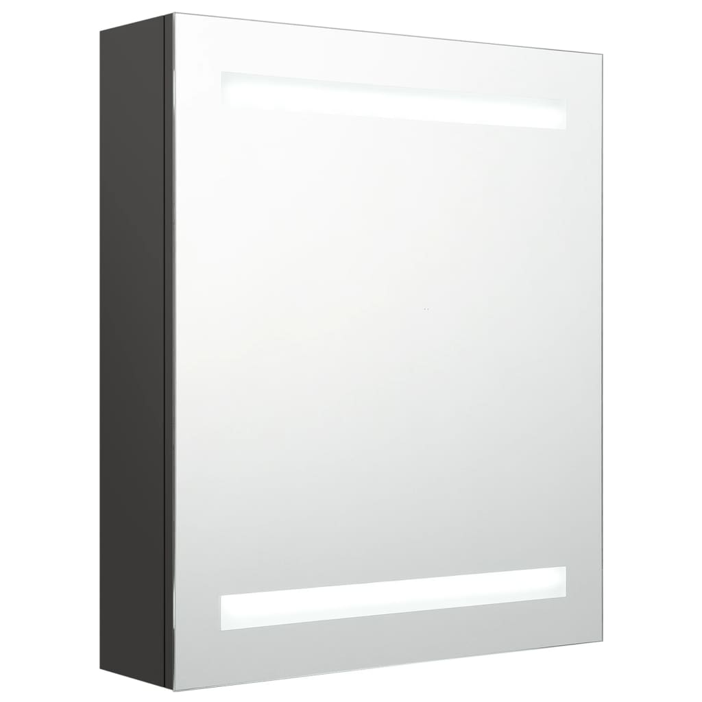 LED Bathroom Mirror Cabinet Anthracite 50x14x60 cm
