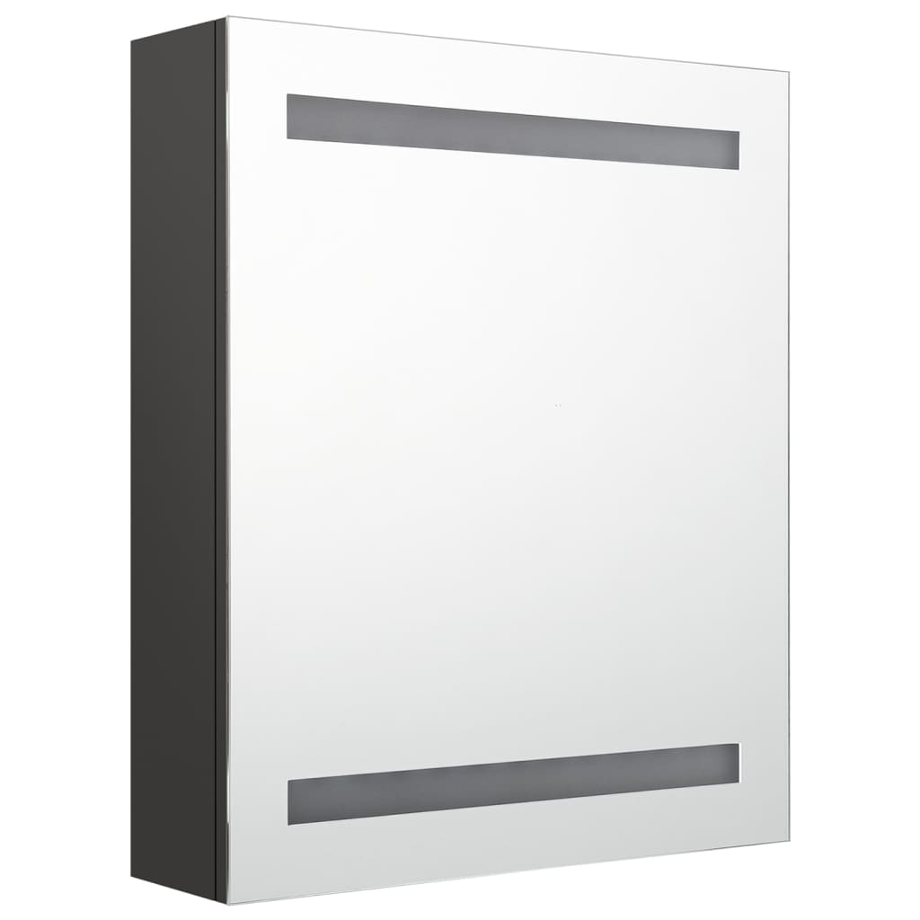 LED Bathroom Mirror Cabinet Anthracite 50x14x60 cm