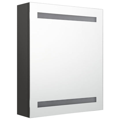 LED Bathroom Mirror Cabinet Anthracite 50x14x60 cm