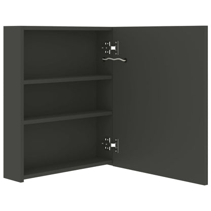LED Bathroom Mirror Cabinet Anthracite 50x14x60 cm