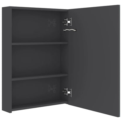 LED Bathroom Mirror Cabinet Shining Grey 50x13x70 cm