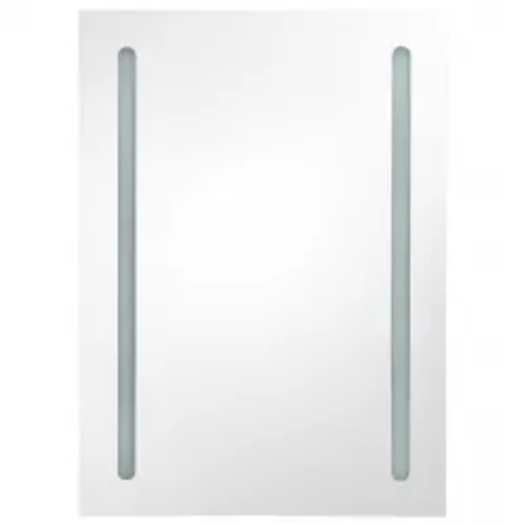 LED Bathroom Mirror Cabinet Grey 50x13x70 cm