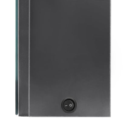 LED Bathroom Mirror Cabinet Shining Grey 50x13x70 cm