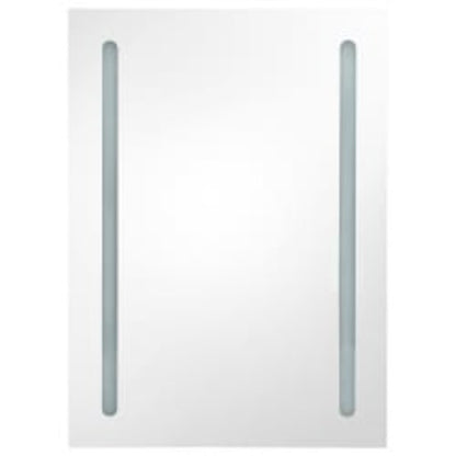 LED Bathroom Mirror Cabinet Oak 50x13x70 cm