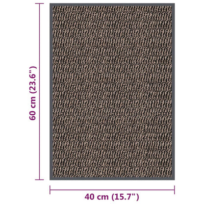 Doormat Tufted 40x60 cm Dark Brown