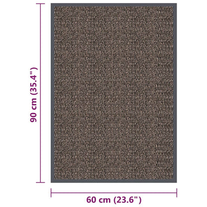 Doormat Tufted 60x90 cm Dark Brown