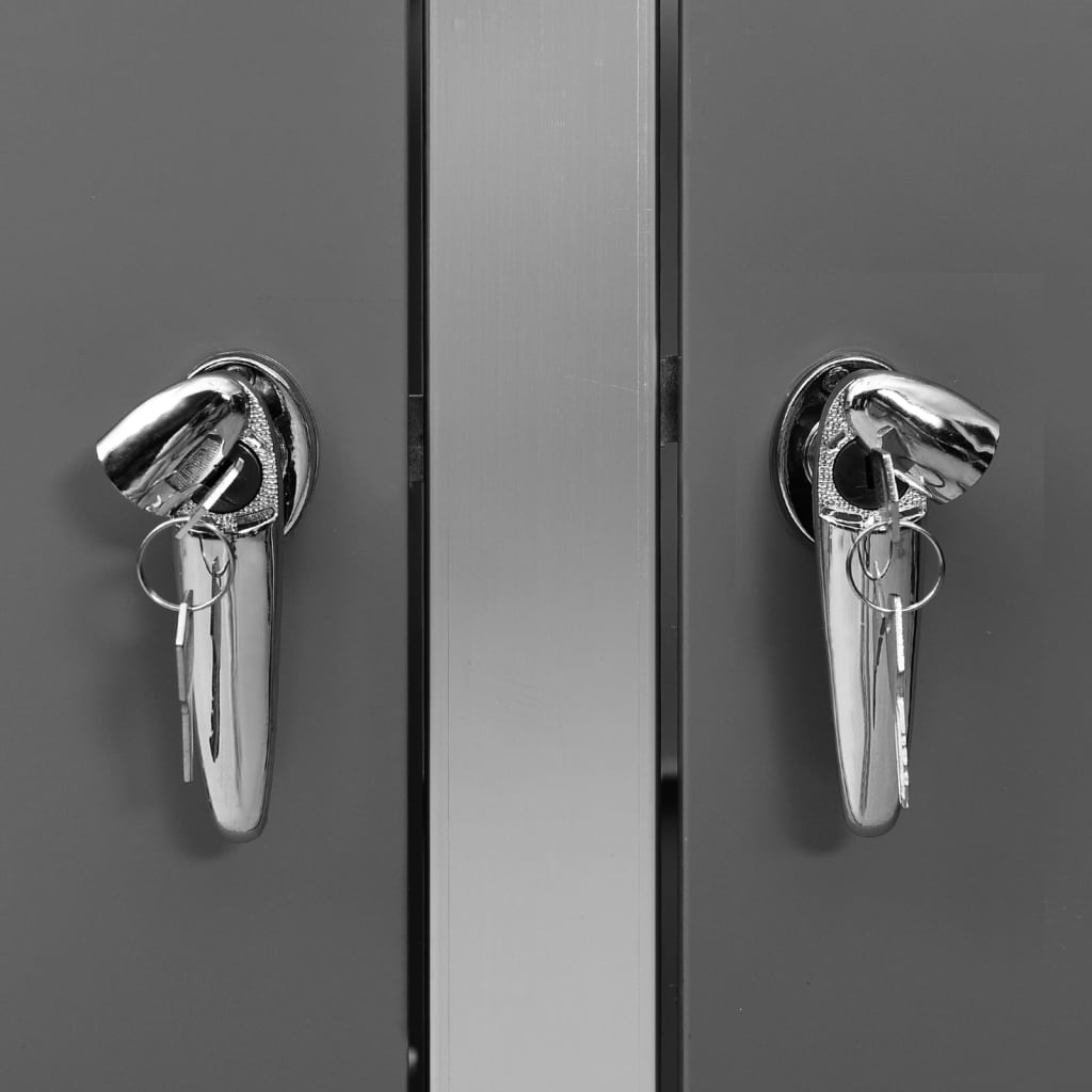 Double Wheelie Bin Shed 138x77.5x112.5 cm Stainless Steel