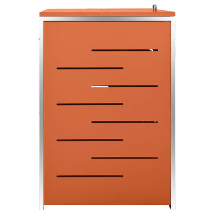 Quadruple Wheelie Bin Shed 276.5x77.5x112.5 cm Stainless Steel