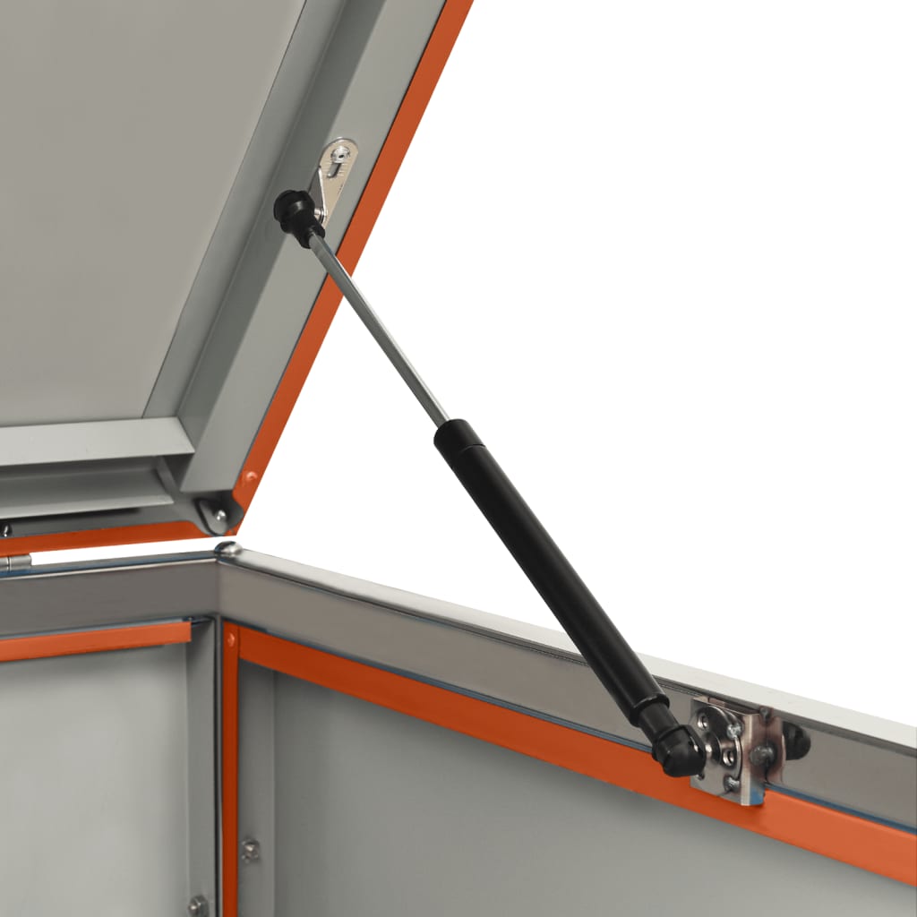 Quadruple Wheelie Bin Shed 276.5x77.5x112.5 cm Stainless Steel