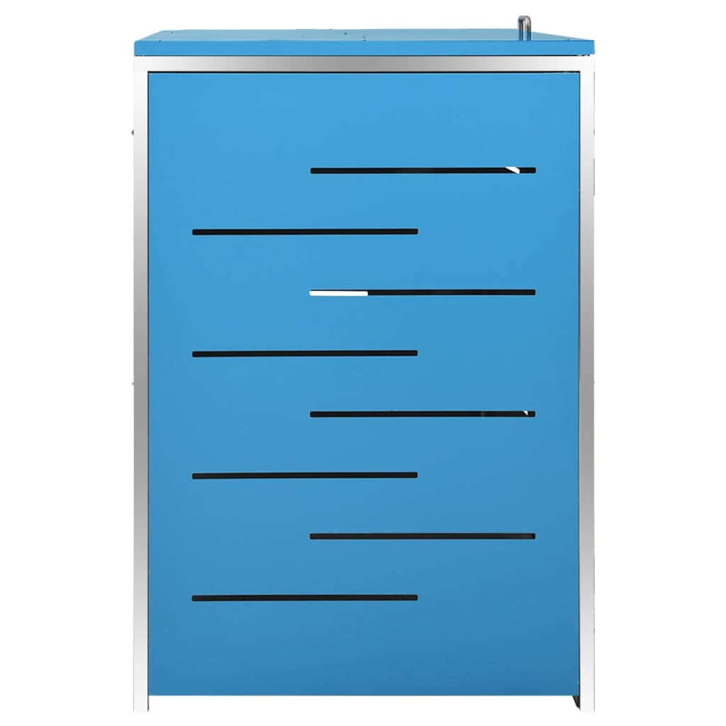 Triple Wheelie Bin Shed 207x77.5x112.5 cm Stainless Steel