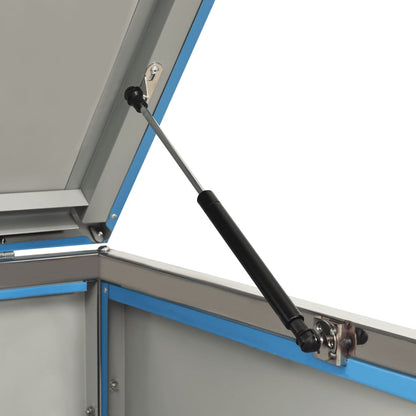 Triple Wheelie Bin Shed 207x77.5x112.5 cm Stainless Steel