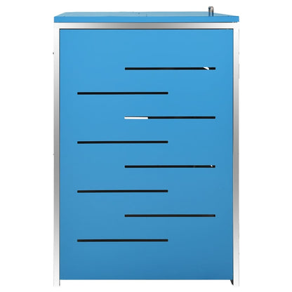 Quadruple Wheelie Bin Shed 276.5x77.5x112.5 cm Stainless Steel