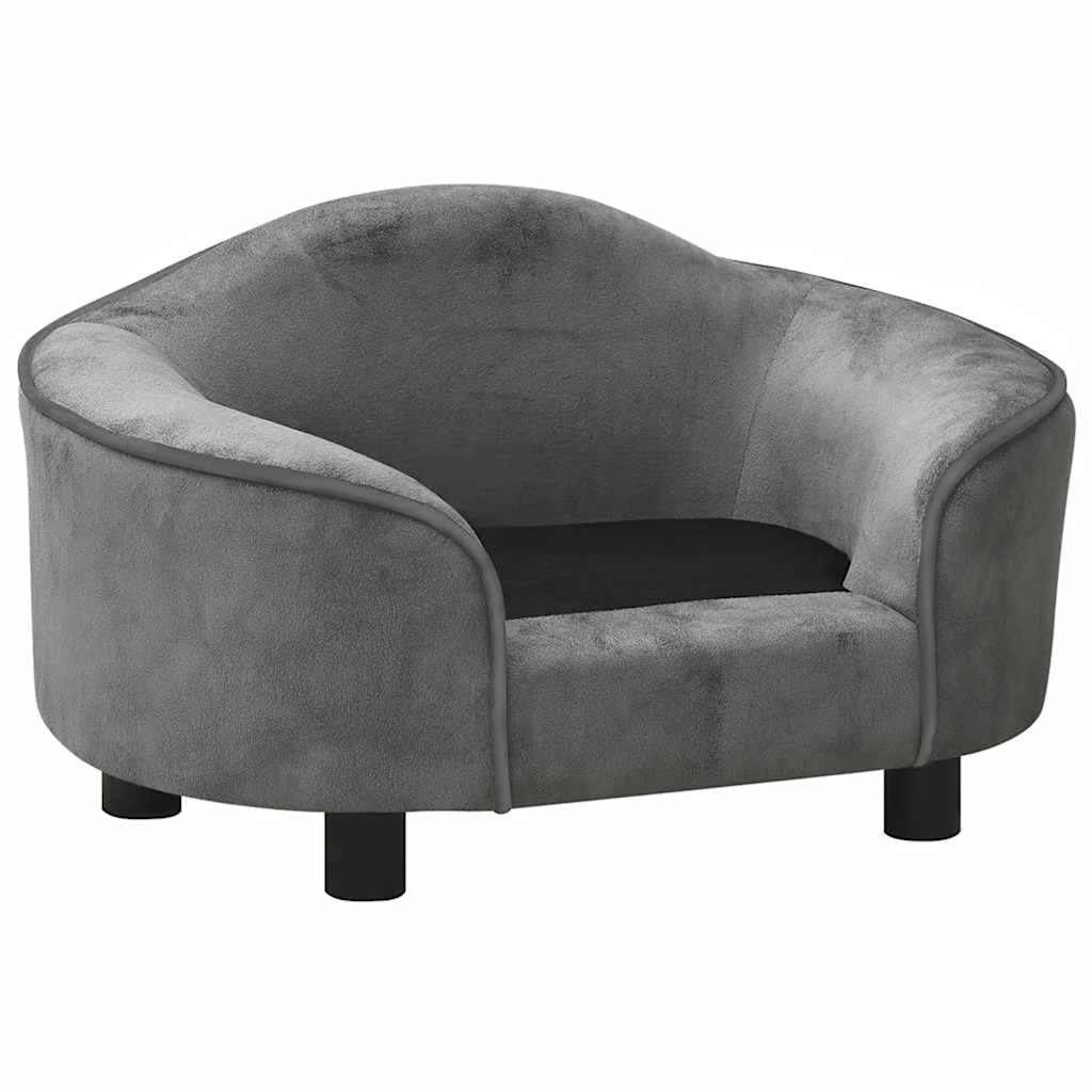 Dog Sofa Grey 67x47x36 cm Plush