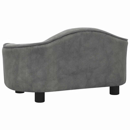 Dog Sofa Grey 67x47x36 cm Plush