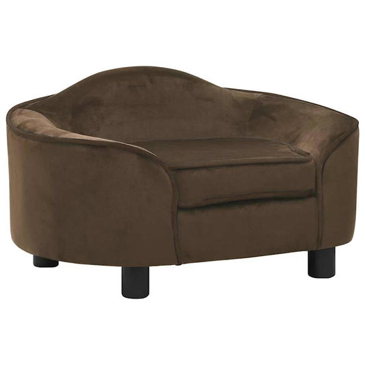 Dog Sofa Brown 67x47x36 cm Plush