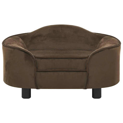 Dog Sofa Brown 67x47x36 cm Plush