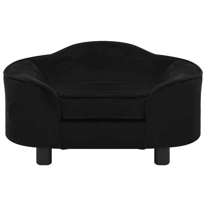 Dog Sofa Black 67x47x36 cm Plush