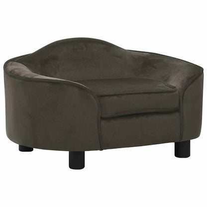Dog Sofa Dark Grey 67x47x36 cm Plush