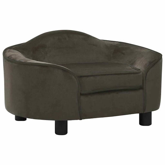 Dog Sofa Dark Grey 67x47x36 cm Plush