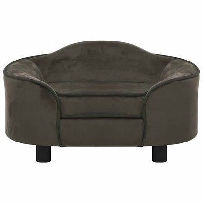 Dog Sofa Dark Grey 67x47x36 cm Plush