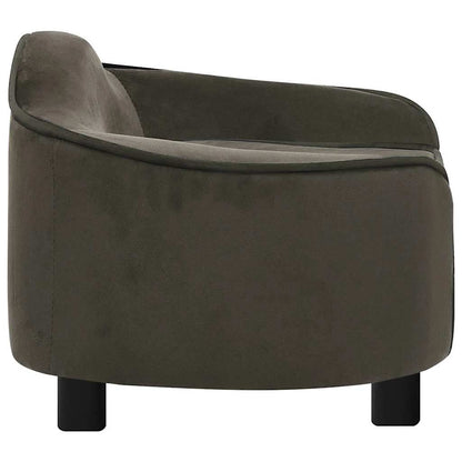 Dog Sofa Dark Grey 67x47x36 cm Plush