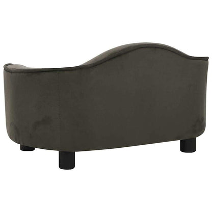 Dog Sofa Dark Grey 67x47x36 cm Plush