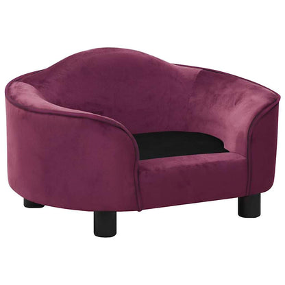 Dog Sofa Burgundy 67x47x36 cm Plush