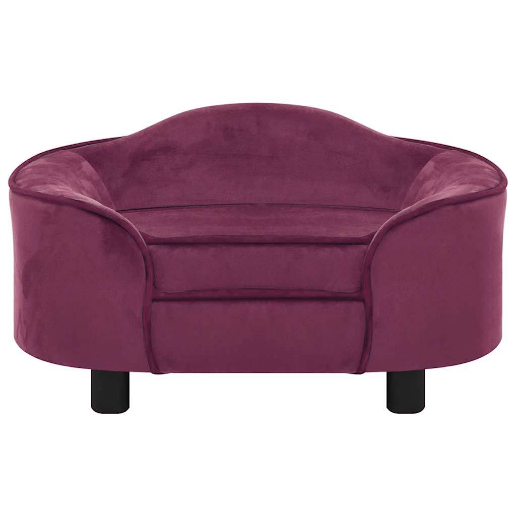Dog Sofa Burgundy 67x47x36 cm Plush