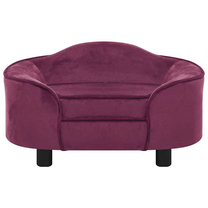 Dog Sofa Burgundy 67x47x36 cm Plush