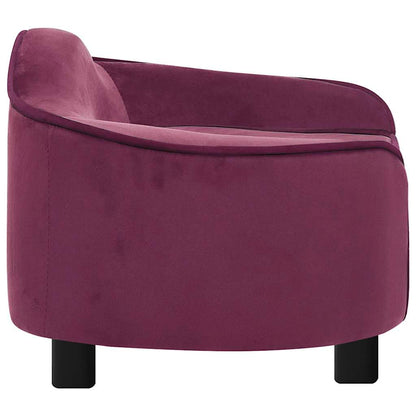 Dog Sofa Burgundy 67x47x36 cm Plush