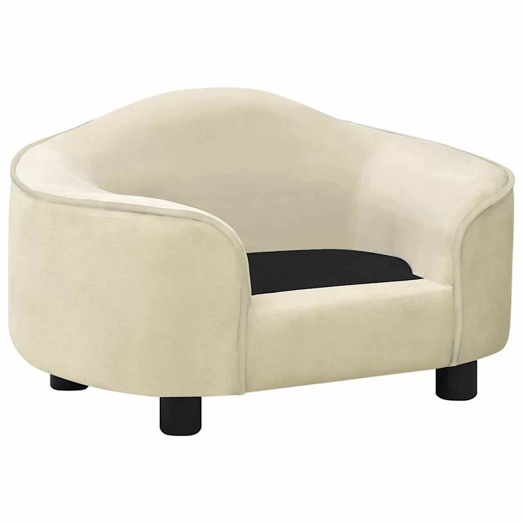 Dog Sofa Cream 67x47x36 cm Plush