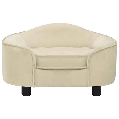 Dog Sofa Cream 67x47x36 cm Plush