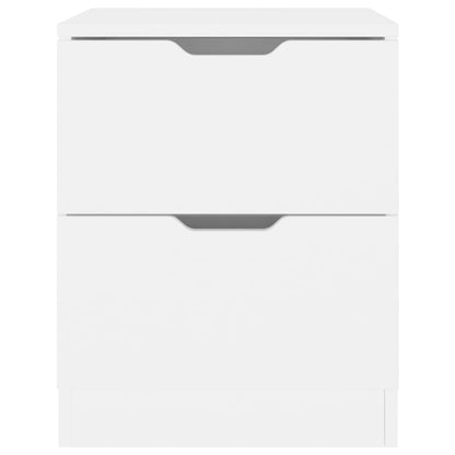 Bedside Cabinets 2 pcs White 40x40x50 cm Engineered Wood