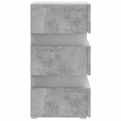 LED Bedside Cabinet Concrete Grey 45x35x67 cm Engineered Wood
