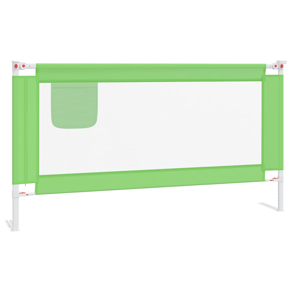 Toddler Safety Bed Rail Green 160x25 cm Fabric