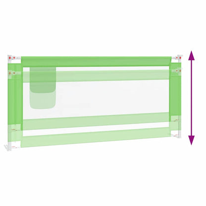 Toddler Safety Bed Rail Green 200x25 cm Fabric