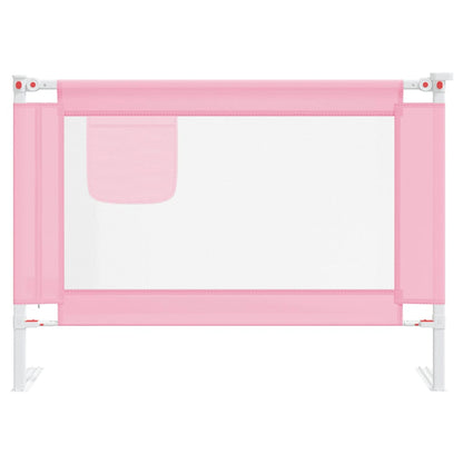 Toddler Safety Bed Rail Pink 90x25 cm Fabric