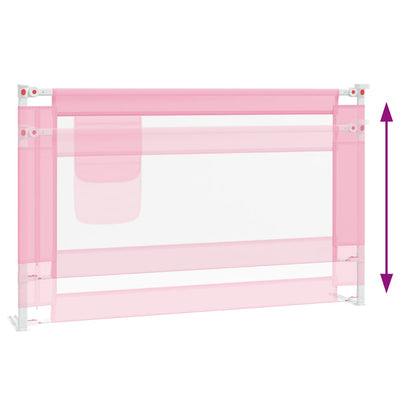 Toddler Safety Bed Rail Pink 120x25 cm Fabric
