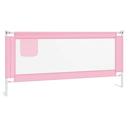 Toddler Safety Bed Rail Pink 200x25 cm Fabric