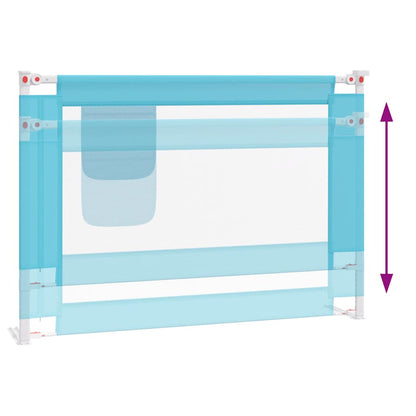 Toddler Safety Bed Rail Blue 90x25 cm Fabric