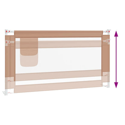 Toddler Safety Bed Rail Taupe 160x25 cm Fabric