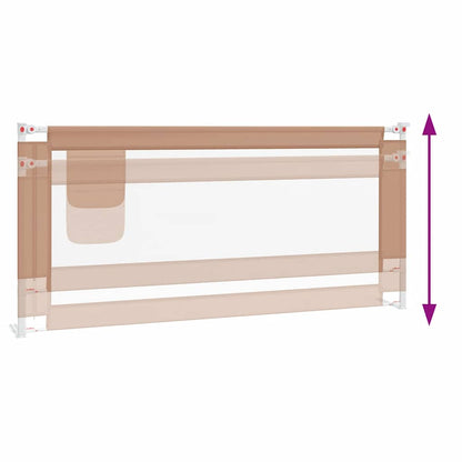 Toddler Safety Bed Rail Taupe 200x25 cm Fabric