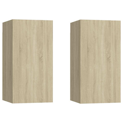 TV Cabinets 2 pcs Sonoma Oak 30.5x30x60 cm Engineered Wood