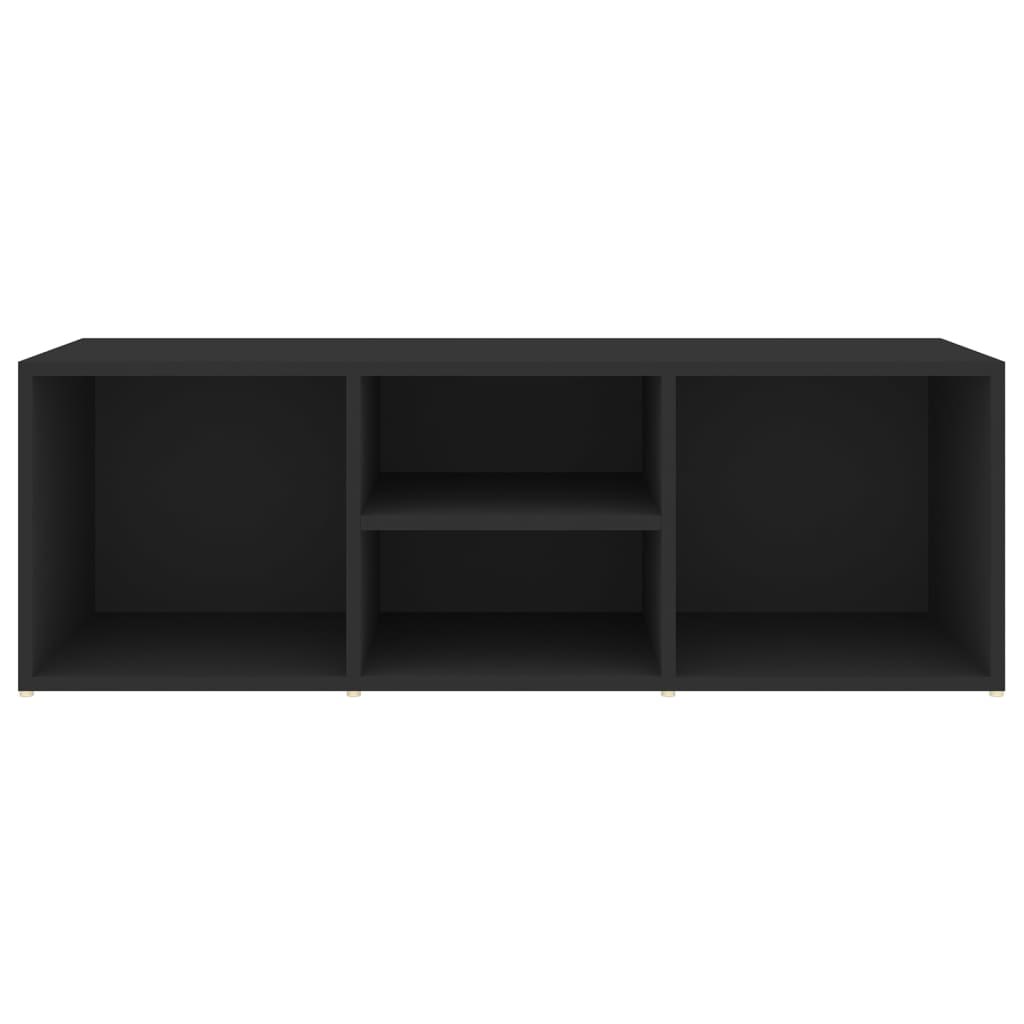 Shoe Storage Bench Black 105x35x35 cm Engineered Wood