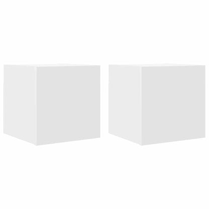 Wall Mounted TV Cabinets 2 pcs White 30.5x30x30 cm