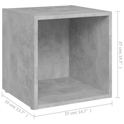 TV Cabinets 2 pcs Concrete Grey 37x35x37 cm Engineered Wood