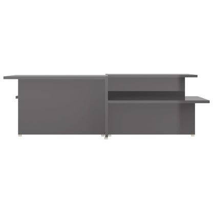 Coffee Tables 2 pcs High Gloss Grey 111.5x50x33 cm Engineered Wood
